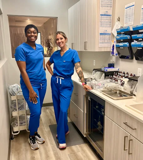 Two Prime IV nurses in the IV preparation room